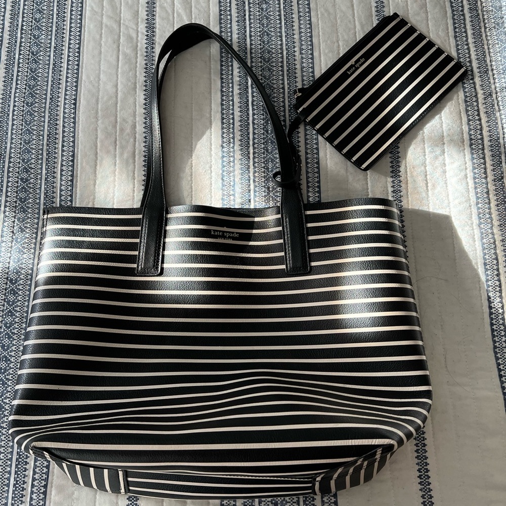 Kate Spade Arch Laure Stripe Reversible Tote